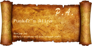 Puskás Alina névjegykártya